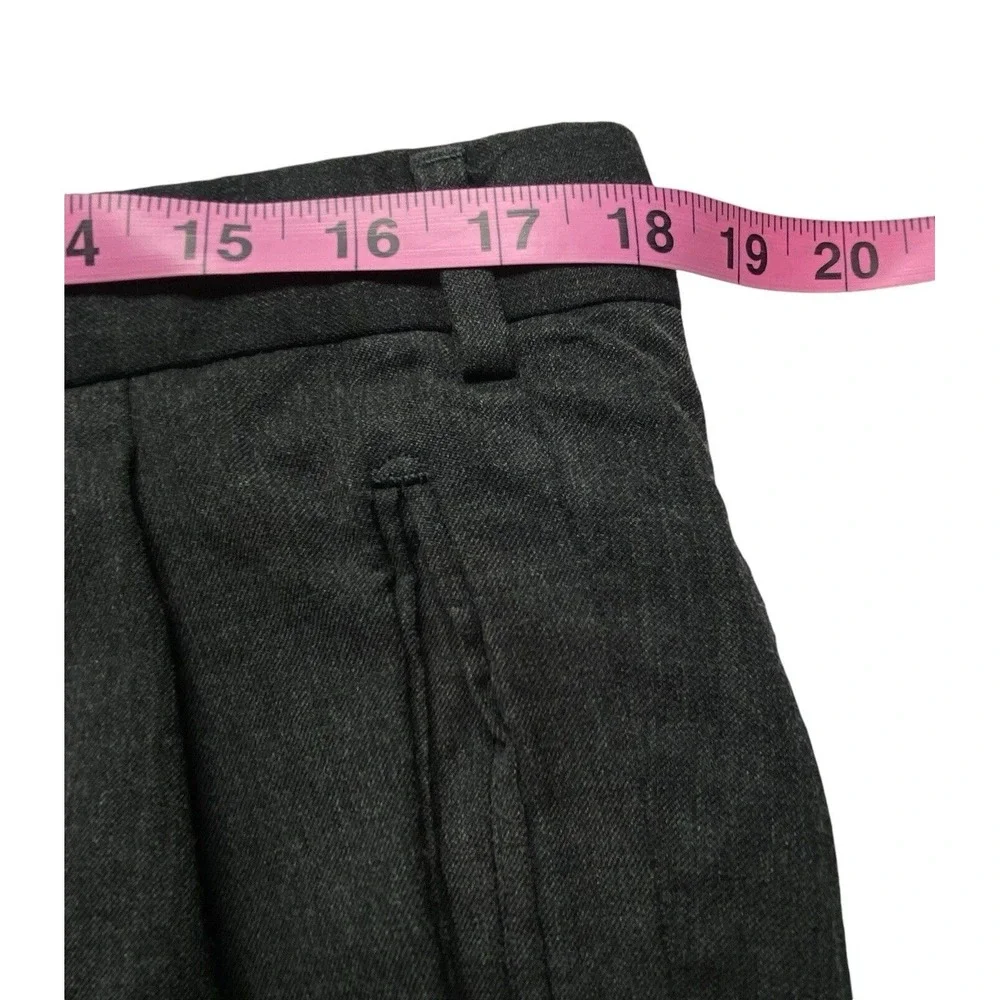 LORO PIANA Men Tasmanian Super 120 Wool Pleated Front Pants Sz 38 Charcoal‎ 10-7